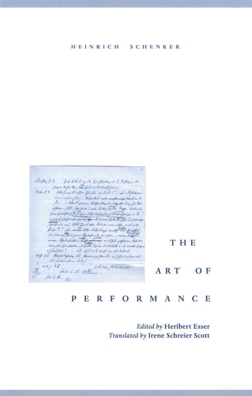 Book cover of The Art of Performance
