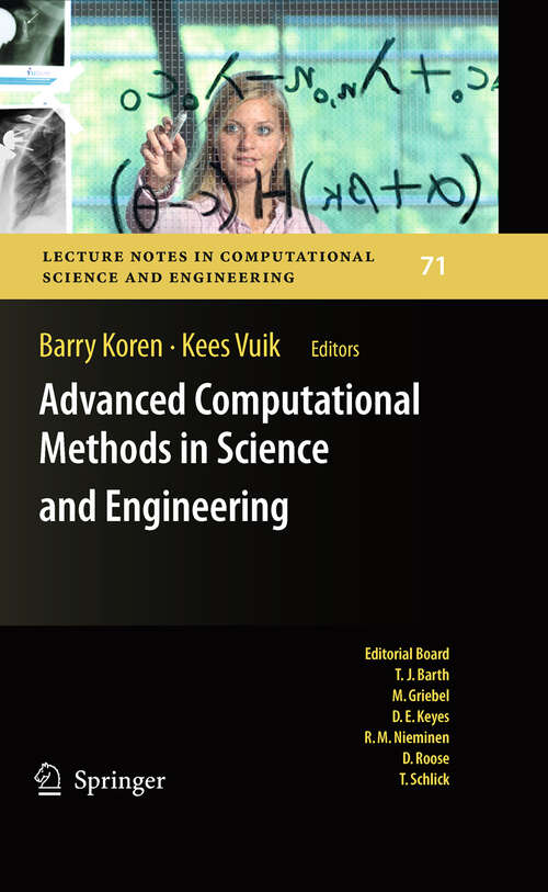 Book cover of Advanced Computational Methods in Science and Engineering (2010) (Lecture Notes in Computational Science and Engineering #71)