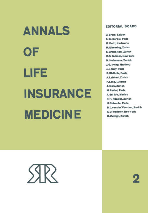 Book cover of Annals of Life Insurance Medicine: 1964 Volume II (1964)
