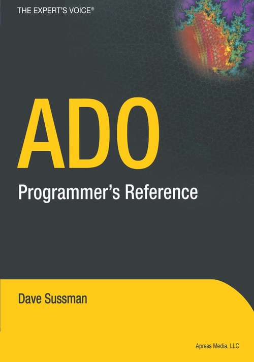 Book cover of ADO Programmer's Reference (1st ed.)
