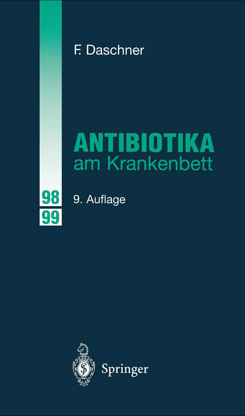 Book cover of Antibiotika am Krankenbett (9. Aufl. 1998)