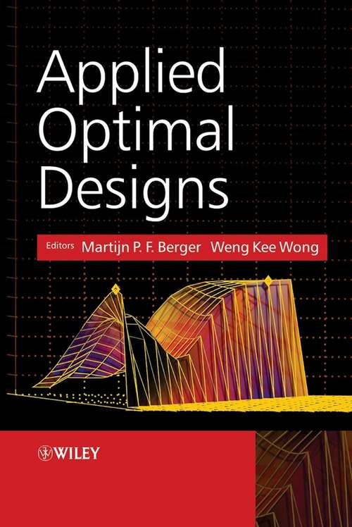 Book cover of Applied Optimal Designs