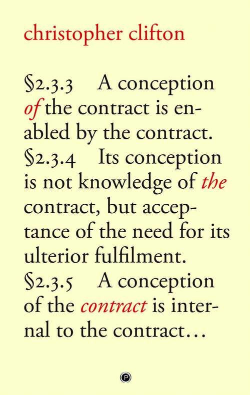 Book cover of Of the Contract