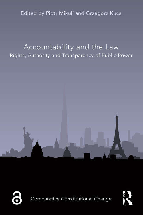 Book cover of Accountability and the Law: Rights, Authority and Transparency of Public Power (ISSN)