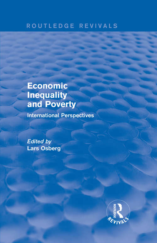 Book cover of Economic Inequality and Poverty: International Perspectives
