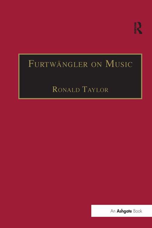 Book cover of Furtwänler on Music: Essays and Addresses by Wilhelm Furtwänler