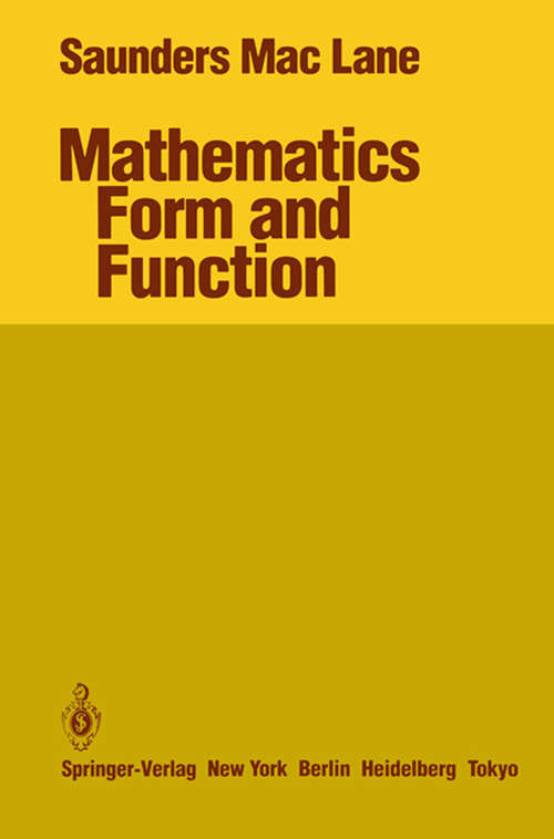 Book cover of Mathematics Form and Function (1986)