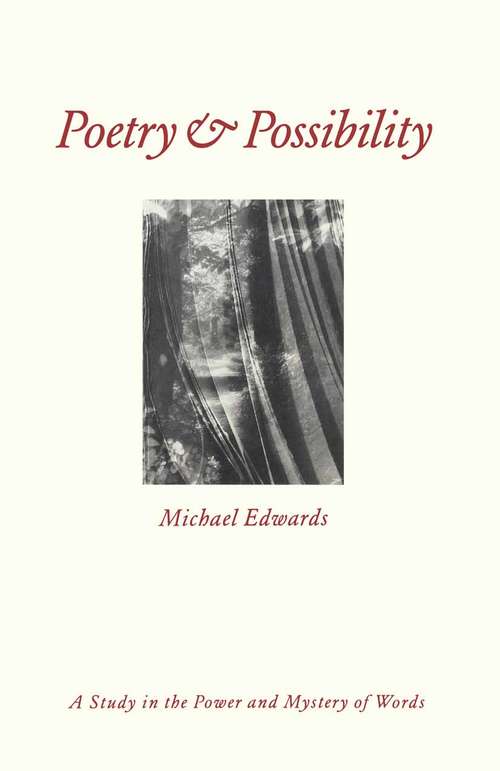 Book cover of Poetry and Possibility (1st ed. 1988)