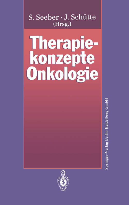 Book cover of Therapiekonzepte Onkologie (1993)