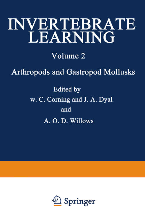 Book cover of Invertebrate Learning: Volume 2 Arthropods and Gastropod Mollusks (1973)