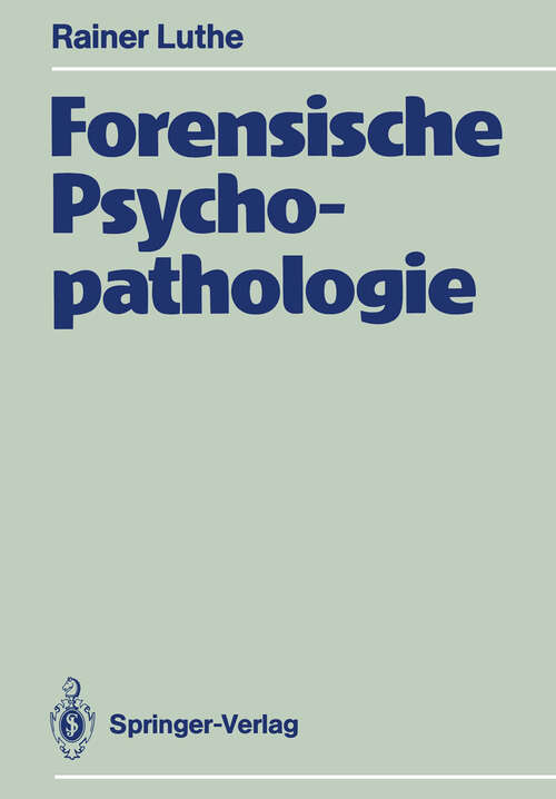 Book cover of Forensische Psychopathologie (1988)