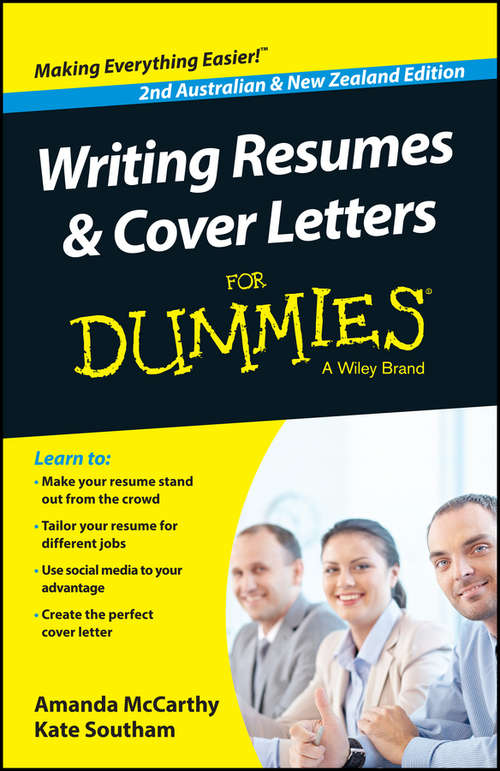 Book cover of Writing Resumes and Cover Letters For Dummies - Australia / NZ (2)