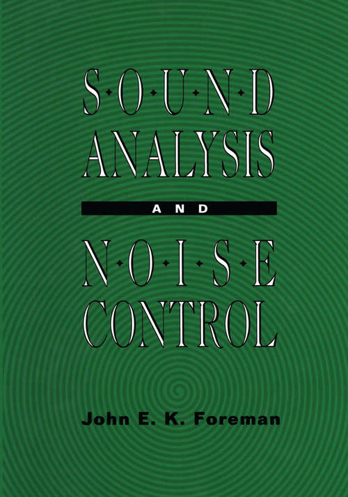 Book cover of Sound Analysis and Noise Control (1990)