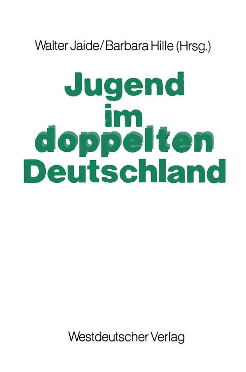 Book cover of Jugend im doppelten Deutschland (1977)