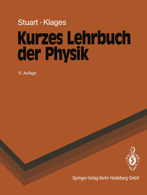 Book cover of Kurzes Lehrbuch der Physik (12. Aufl. 1990) (Springer-Lehrbuch)