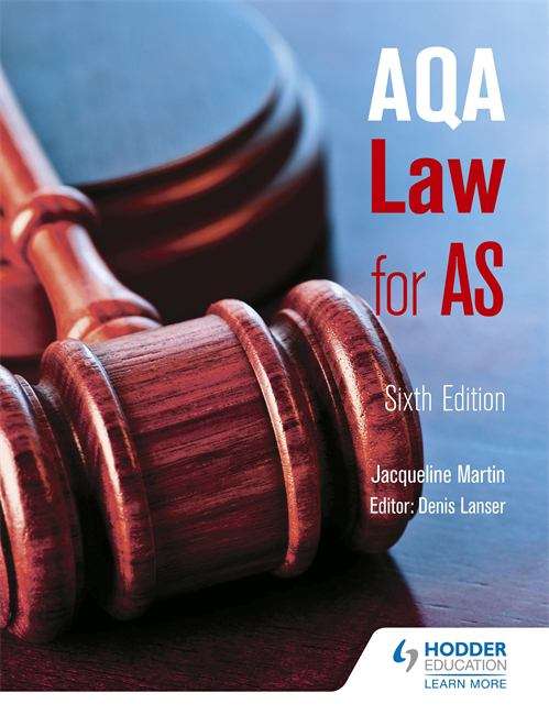 Book cover of AQA Law for AS (6th edition) (PDF)