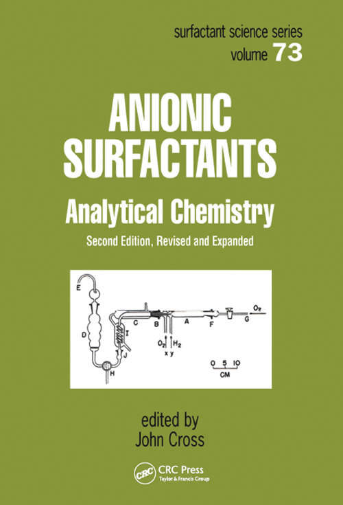 Book cover of Anionic Surfactants: Analytical Chemistry, Second Edition, (2)