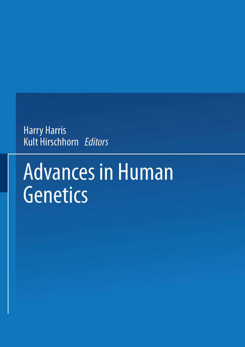 Book cover of Advances in Human Genetics: Volume 18 (1987) (Advances in Human Genetics #16)
