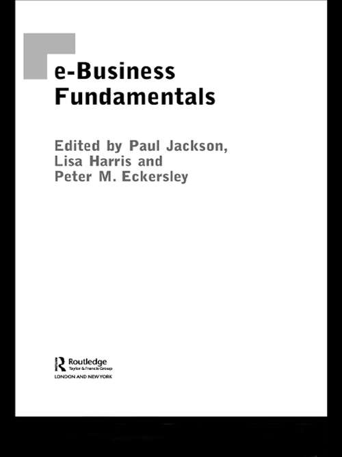 Book cover of e-Business Fundamentals