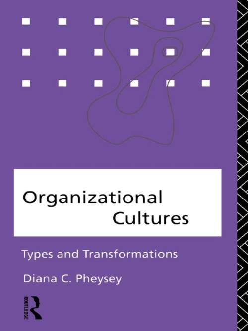 Book cover of Organizational Cultures: Types and Transformations