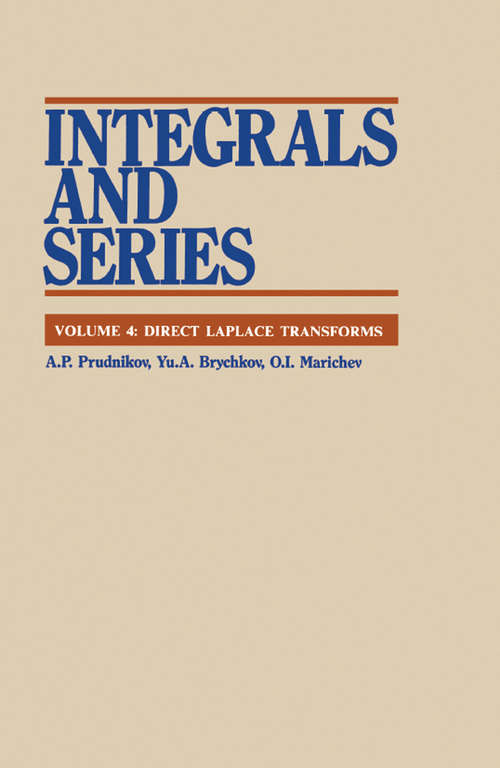 Book cover of Integrals and Series