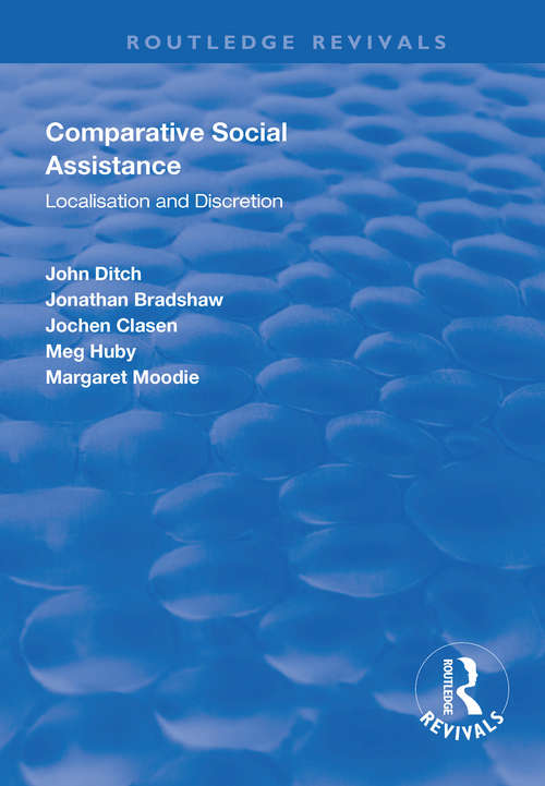 Book cover of Comparative Social Assistance: Localisation and Discretion (Routledge Revivals)