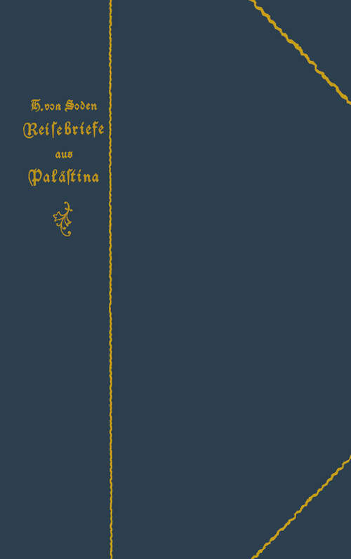 Book cover of Reisebriefe aus Palästina (2. Aufl. 1901)