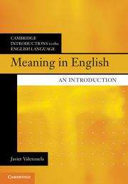 Book cover of Meaning In English: An Introduction (PDF) (Cambridge Introductions To The English Language Ser.)