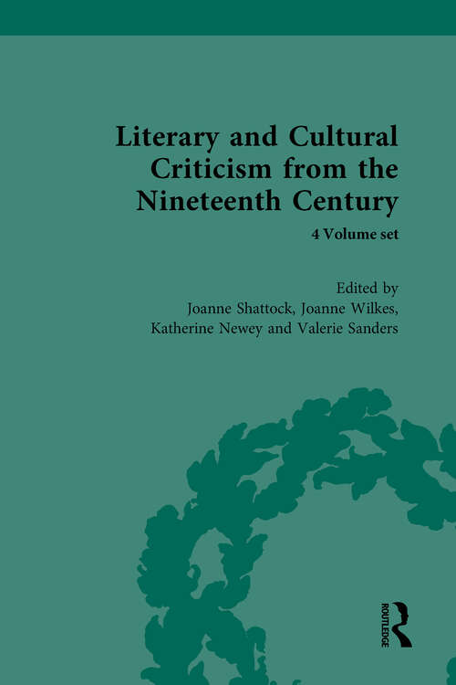 Book cover of Literary and Cultural Criticism from the Nineteenth Century