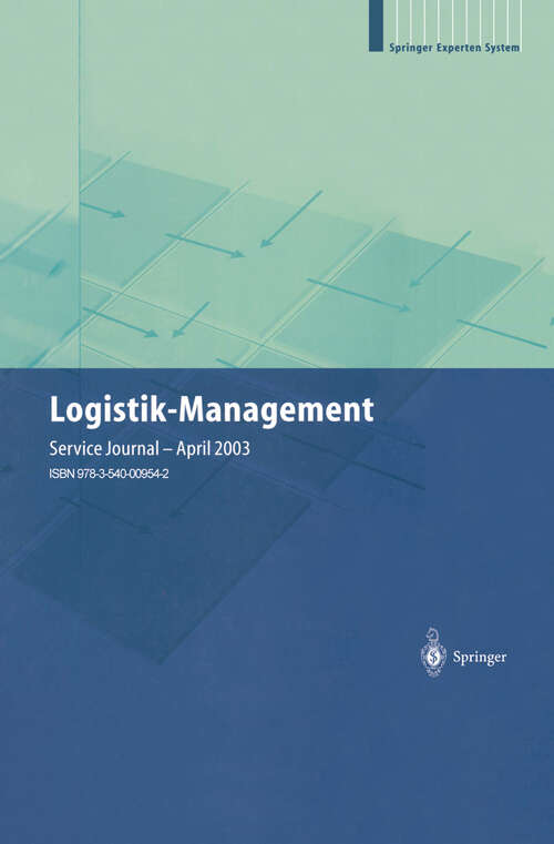 Book cover of Logistik-Management: Strategien — Konzepte — Praxisbeispiele (2003)