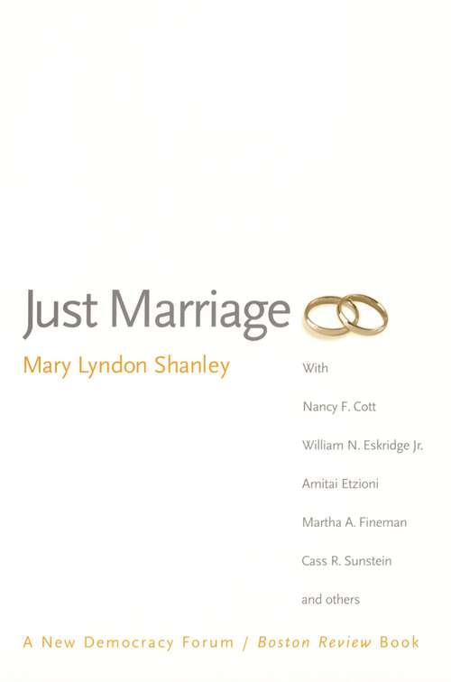 Book cover of Just Marriage