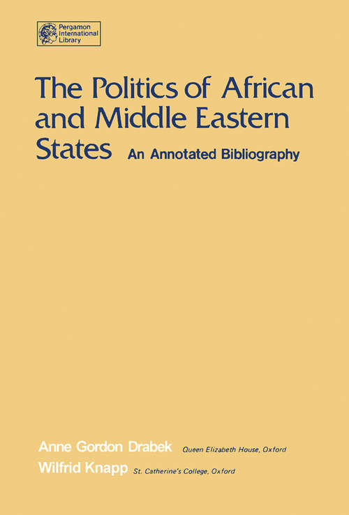 Book cover of The Politics of African and Middle Eastern States: An Annotated Bibliography