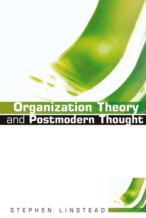 Book cover of Organization Theory and Postmodern Thought (PDF)