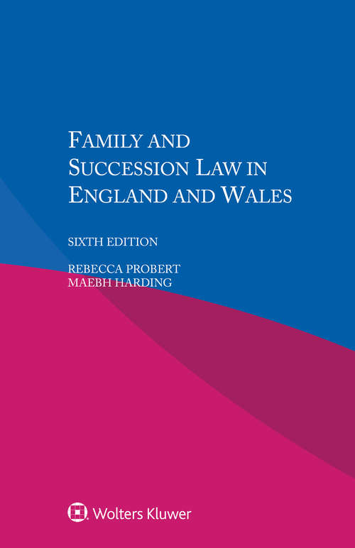 Book cover of Family and Succession Law in England and Wales (6)