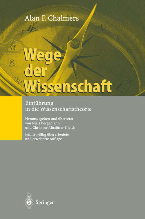 Book cover of Wege der Wissenschaft: Einführung in die Wissenschaftstheorie (5. Aufl. 2001)