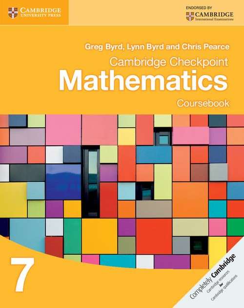 Book cover of Cambridge Checkpoint Mathematics Coursebook 7 (PDF)