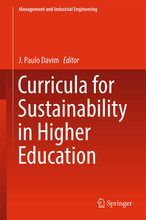 Book cover of Curricula for Sustainability in Higher Education (Management and Industrial Engineering)