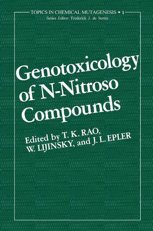 Book cover of Genotoxicology of N-Nitroso Compounds (1984) (Topics in Chemical Mutagenesis)