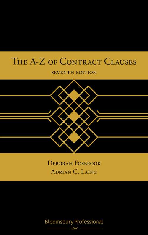 Book cover of The A-Z of Contract Clauses