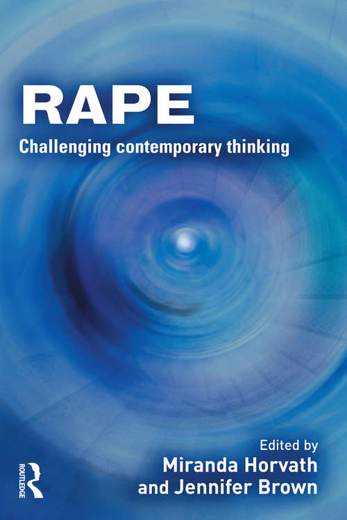 Book cover of Rape: Challenging Contemporary Thinking
