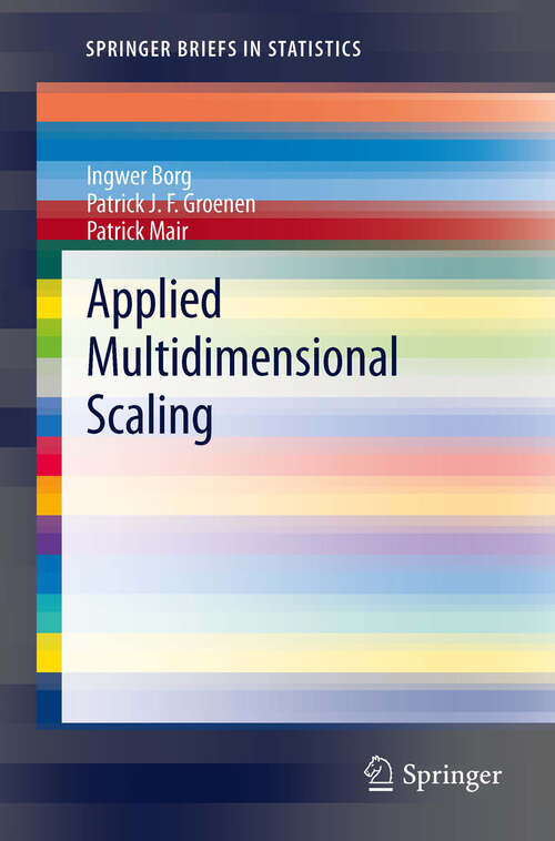 Book cover of Applied Multidimensional Scaling (2013) (SpringerBriefs in Statistics)