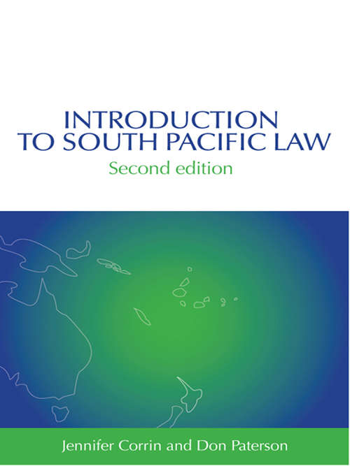 Book cover of Introduction to South Pacific Law