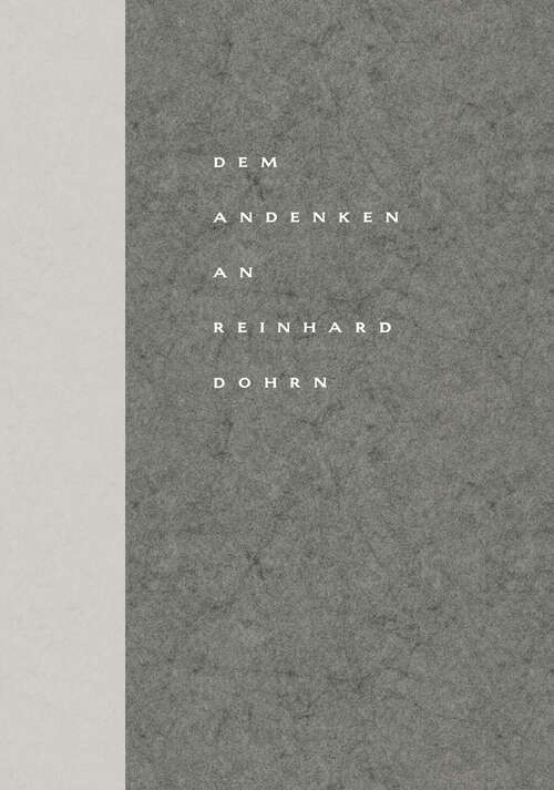 Book cover of Dem Andenken an Reinhard Dohrn: Reden, Briefe und Nachrufe (1964)