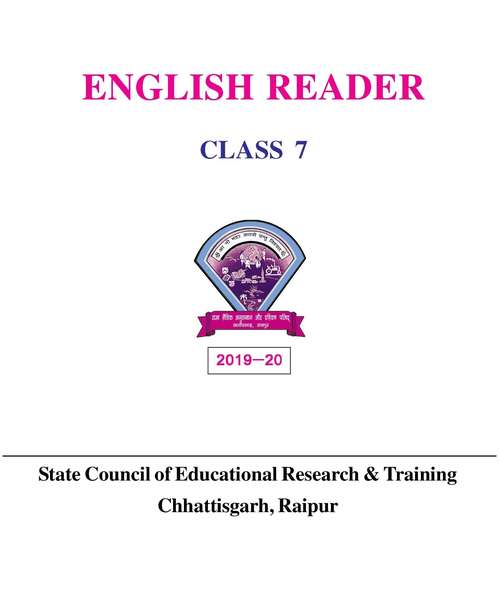 Book cover of English Reader class 7 - S.C.E.R.T. Raipur - Chhattisgarh Board