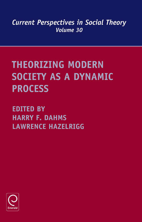 Book cover of Theorizing Modern Society as a Dynamic Process (Current Perspectives in Social Theory #30)