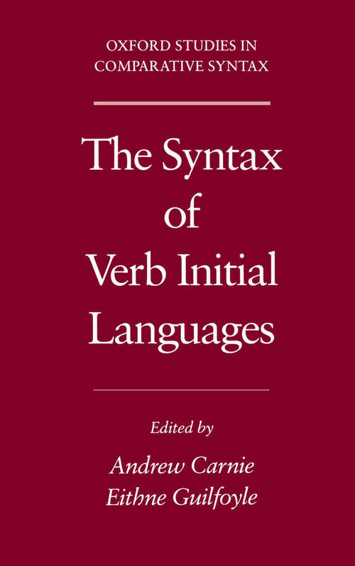 Book cover of The Syntax of Verb Initial Languages (Oxford Studies in Comparative Syntax)