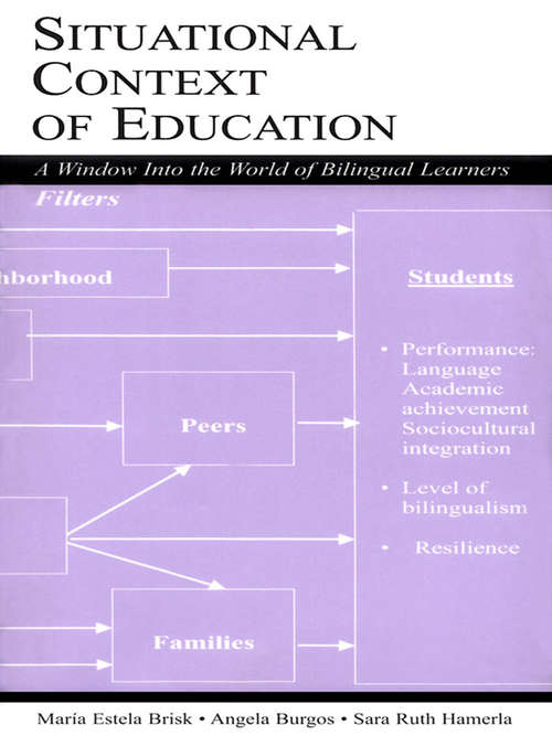 Book cover of Situational Context of Education: A Window Into the World of Bilingual Learners