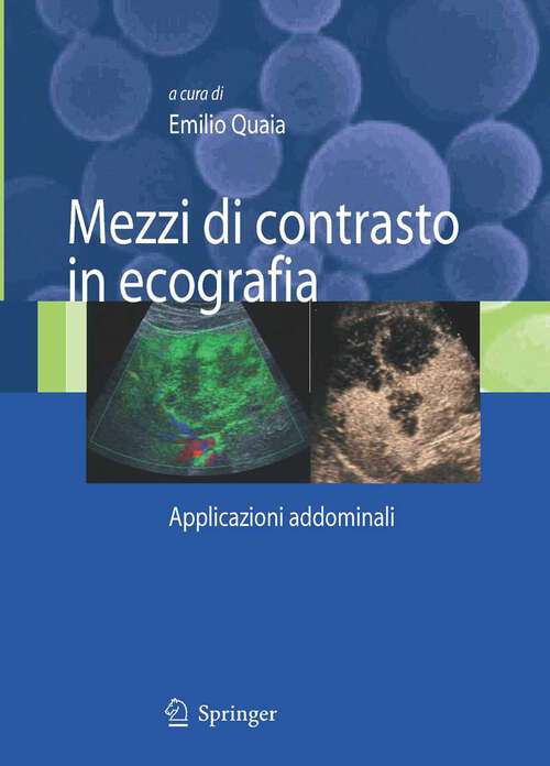 Book cover of Mezzi di contrasto in ecografia: Applicazioni addominali (2007)