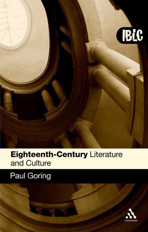 Book cover of Eighteenth-Century Literature and Culture (Introductions to British Literature and Culture (PDF))