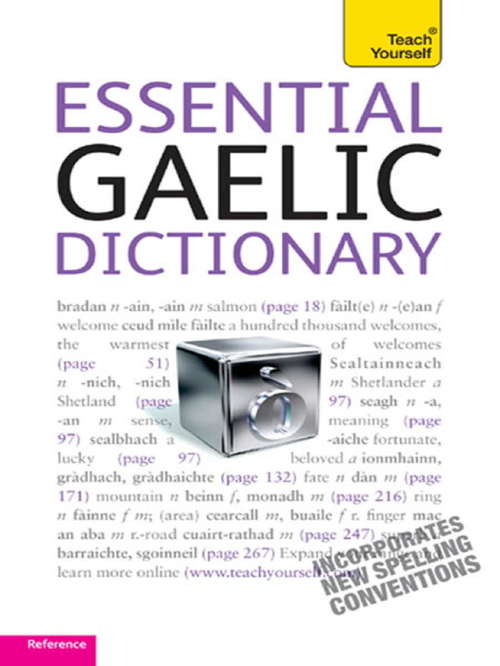 Book cover of Essential Gaelic Dictionary: Teach Yourself (2) (Complete Languages)